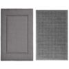 GORILLA GRIP Entry Doormat, 35x22, Gray and HydroABSORB™ Door Mat, 29x17, Gray Bundle