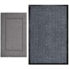 GORILLA GRIP Entry Doormat, 35x22, Gray and Traffic Guard® Door Mat, 72x48, Gray Bundle