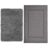 GORILLA GRIP SoakSTOPPER Door Mat, 24x17, Gray and Entry Doormat, 35x22, Gray Bundle