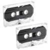 Gosknor 2pcs Blank Cassette Tapes, Clear Audio Recording Tape (60min)