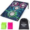 GoSports Arcade Bean Bag Toss Game for Adults and Family - 3 x 2 ft Travel Cornhole Set for Kids & Teens with Carry Case - Fun Backyard, Lawn, Beach, & Outdoor Yard Games