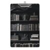 Goth Bookshelf Plastic Clipboard with Low Profile Clip for Office