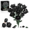 Gothic Black Rose Bouquet Building Kit, 12Pcs Botanical Home Decor Gift