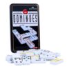 GOTHINK Double 6 Dominos Set for Adults with Tin Box Storage - 28 Tile Colorful Dot Dominoes Games Set for Family Night Gift Travel Game - Classic Party Board Game Ideal for 2-4 Players