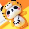 GOTOTOP Needle Felting Kit, Wool Felt Panda Pendant DIY Craft Set, Beginner Friendly Handmade Project, Compact 100 G Materials Kit for Kids Teens Adults Home Craft Time (#5)