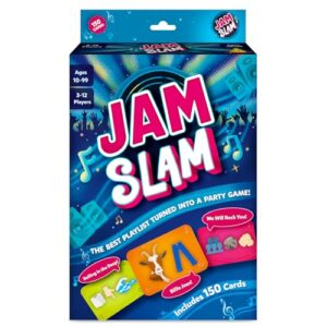 Gouda Games Jam Slam Music Card Game - Fast-Paced Song Guessing Party Game for Family Game Night, Fun for Adults, Teens & Kids, Gift for Music & Board Game Lovers, 3-12 Players