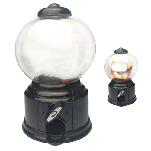 GOWENIC Kids Vending Machine Toy Interactive Gumball Machine Bank for Boys Girls, Durable Plastic Candy Dispenser Bank with Replaceable Sweets Dispenser, Fun Family Game Educational (Black)