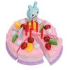 GOWENIC Simulation DIY Birthday Cake Toy for Kids 3+ Educational Gift, Detachable Accessories Sticker, Repeatedly Cut Fun for Boys Girls ([Pink] 37-piece Set/Express Box 214g)