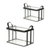 GRABAGECAN Large and Middle Clear PVC Storage Box Set Thick Sturdy Organizers for Clothes Blankets Bedding Storage Container