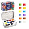 Grabie 12 Color Travel Watercolor Paint Set, Pocket Palette, Essential