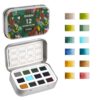 Grabie 12 Color Travel Watercolor Paint Set, Pocket Palette, Forest