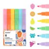 Grabie Scented Highlighters, 6 Fluor Neon Colors Fruit Fragrance Markers with Flexible Soft Chisel Tip, No Bleed & Quick Dry, Aesthetic Cute School Supplies for Bible Journaling, Note Taking & Office