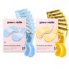 grace & stella Award Winning Under Eye Mask Reduce Dark Circles, Puffy Eyes, Undereye Bags, Wrinkles, Gel Under Eye Patches, Get Well Gifts for Women (48 Pairs, Gold & Blue)
