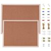GRADENEVE 2 Sets Creative Cork Board Bulletin Boards for Office and Household Wood Frame and Metal Material Decorative Display with Nails for Hanging Stylish and Functional