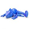 Gradient Articulated Chameleon Toy, Glossy 3D Printed Lizard Fidget with Smooth Joints, Unique Desk Decor（Blue ）