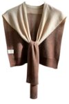 Gradient Knotted Knit Shoulder Shawl Fall Winter Sweater Scarf Coverup
