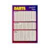 Gradient Purple Darts Checkout Table Canvas Print Poster, Dart & Finishes Full Score Reference Chart Wall Decor for Family Rec Room, Tavern, Backyard Entertainment Area 12x16 inch