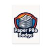 Grading Badge Wall Art Poster - Paper Pile Badge Design - 13x19