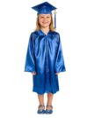 GradPlaza Shiny Preschool Graduation Cap and Gown for Kids 2026 Tassel kindergarten graduation cap and gown Royal Blue