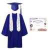 GraduatePro Preschool Graduation Cap Gown Class of 2026 Stole Certificate Package Tassel Set Grad Gift for Kids Royal 36