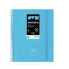 Grafoplas | A4 Plastic Sleeve Folders | 20 Transparent Linings | Rigid Polyfoam Covers | Resistant and Ultralight | Pastel Blue | Spiral PVC | Minimal Unequal | School Supplies