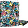 Grafoplás | 3 Flap Folder | Lined Cardboard | Hardcover | Folio Size | Bits & Bobs Pop Up Design | New York | FSC Certified