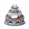 Gralara DIY Pastry Educational Wooden Cake Puzzle Colorful Wooden Musical Box Puzzle for Pretend Play, Blue