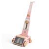 Gralara Toy Vacuum Cleaning Machine Upright Wooden Toy Vacuum Interactive for Kids, Preschool, Pink, 65x10.5x20.8CM