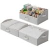 GRANNY SAYS Closet Storage Bins, Storage Baskets for Shelves, Closet Organizers and Storage Boxes, Decorative Storage Containers for Organizing Camper Shelving, White/Black, 3-Pack