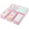 GRANNY SAYS Drawer Organizer Clothes, 6 Pack Dresser Organizer Bins for Nursery, Closet Organization and Storage Dividers for Clothing, Baby Clothes, Underwears, Pink