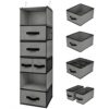GRANNY SAYS Hanging Closet Organizer 6 Shelves, Closet Organizers and Storage with 5 Drawers, 6 Side Pockets Closet Hanging Organizer, Hanging Storage Organizer for Closet, Baby Clothes, Gray