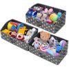 GRANNY SAYS Storage Bins Large, Closet Organizer Bins, Trapezoid Storage Organizer Storage Baskets, Cute Star Pattern, Dark Gray/White, 3-Pack