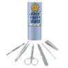 GRAPHICS & MORE School First Day Vibes Stainless Steel Manicure Pedicure Grooming Beauty Care Travel Kit