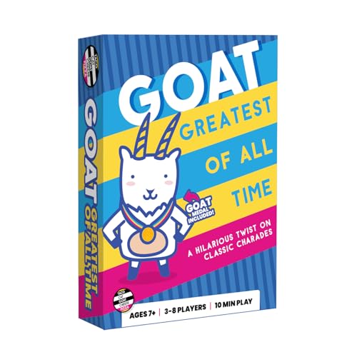 Greatest of All Time Goat Card Game by Dolphin Hat Games | Hilarious Twist on Charades | Funny Improv Family Game for Kids, Teens & Adults | Great Icebreaker for Game Night | 3–8 Players