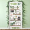 Greenery Classroom Door Decor Set Plant Bulletin Board Words of Wisdom Motivational Decor Inspirational Cutout for Back to School Classroom Door Office Learning Activities Decoration