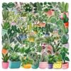 Green Potted Plants Stickers Aesthetic Flora Scrapbook Stickers(50)