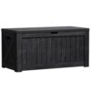 Greesum Outdoor Storage Box 120 Gallon Storage Bin with Lid for Patio Furniture, Garden Tools, Pool Supplies, Lockable, Waterproof and UV Resistant, Black