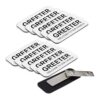 Greeter Welcome to Our Church 1 x 3 Name Tag, Magnetic Backing White (10 Pack)