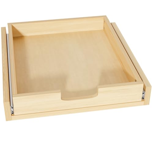 Grehitk Pullout Cabinet Organizer, 17''W×21''D×3''H Slide Out Shelves for Kitchen Cabinets, Pull out Drawers for Kitchen Cabinets, Pantry, Bathroom, & Storage Organization