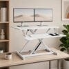 GREHOME 32" Standing Desk Converter | Sit-Stand Riser | Keyboard Tray