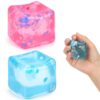 Gretex Fidget Toy for All Ages: 2 Pack Soft Sensory Fidget Ice Cube Stress Ball Squishy Cube Stress Relief Toys for Kids, Teens and Adults Party Favors, Birthday Gift for Kids Age 3+