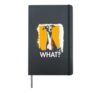 Greyhound What? Dog Meme Greyhound Funny Saying Dog Hardcover Journal, Black