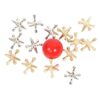 Grfccn Retro Metal Jacks and Ball Game Sets Jacks Game with 2 Bouncy Balls Metal Jacks Game Set for Adults Party Favor Prizes