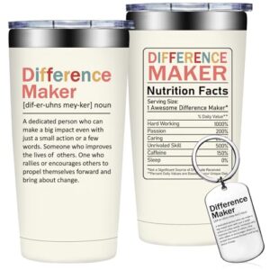 Grifarny Difference Maker Definition Tumbler Mug - Thank You Gifts for Women - Appreciation, Inspirational Gifts for Boss Lady, Employee, Teachers, Assistant Principal, Coworkers