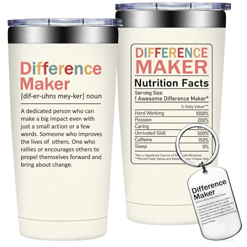 Grifarny Difference Maker Definition Tumbler Mug - Thank You Gifts for Women - Appreciation, Inspirational Gifts for Boss Lady, Employee, Teachers, Assistant Principal, Coworkers