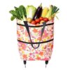 Grocery Bag with Wheels - Foldable Shopping Tote | Waterproof Oxford Cloth