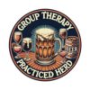 Group Therapy Practiced Herd Beer Premium Aluminum Sign Wall Art