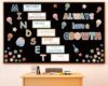 Growth Mindset Bulletin Board Set Boho Theme Poster Positive Educational Sayings Accents Decoration Inspiration Classroom Wall Display Set Brain Cutouts for School Office Home Teacher Classroom Wall