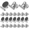 Grtard 24 Pack Magnetic Clips Heavy Duty, Silver Magnet Clips for Fridge