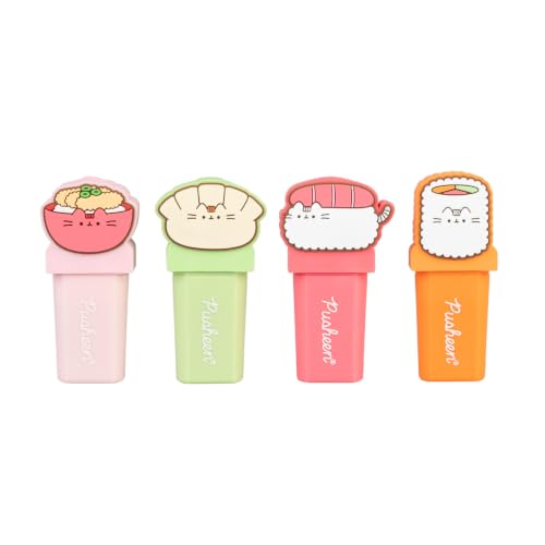Grupo Erik Pack of Highlighters Pens - Pusheen Gifts for Cat Lovers | 4 Colours Highlighter Set, Back to School Supplies, School Stationery Supplies | Pusheen Cat Gifts under 10 Pounds